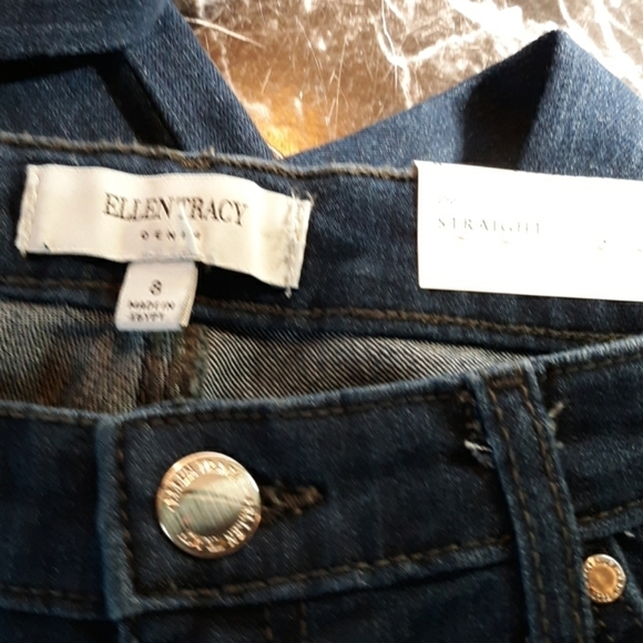 Ellen Tracy denim the straight size 8 new - Picture 3 of 3